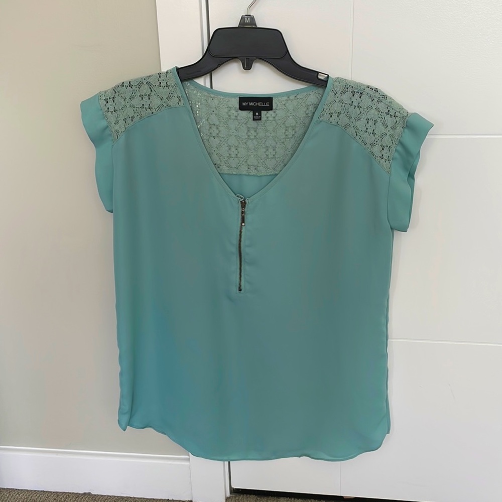 Teal blouse
